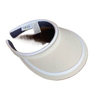 NWOT Women's Izod Golf Visor Light Beige with White Trim | OS